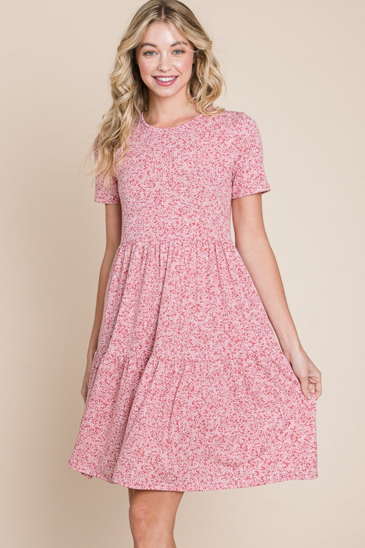 Pink Floral Tiered Dress – Feminine, Flowy & Effortless Chic