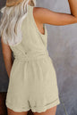 Linen Button-Up Belted Romper – Chic & Effortless Summer Style