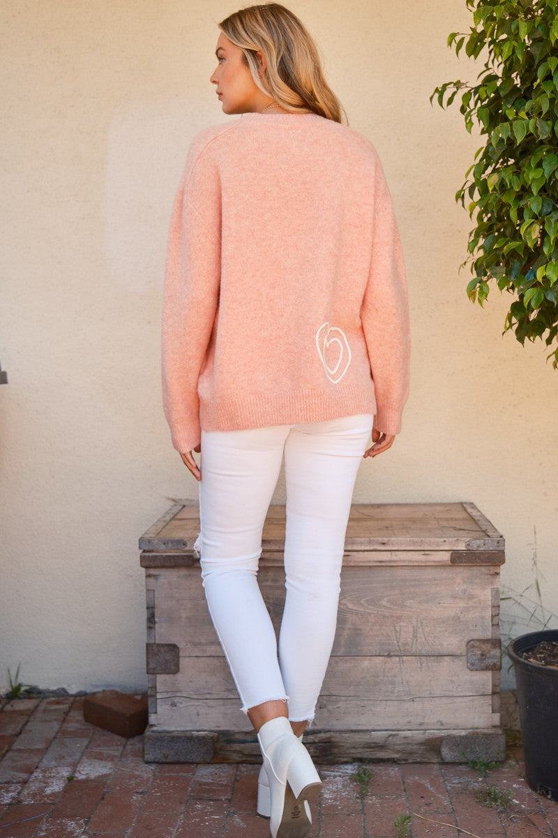 Blush Pink "WIFEY" Sweater – Cozy & Stylish Statement Knit