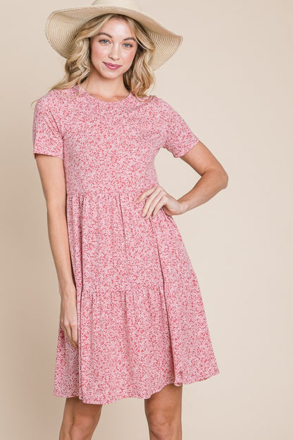 Pink Floral Tiered Dress – Feminine, Flowy & Effortless Chic